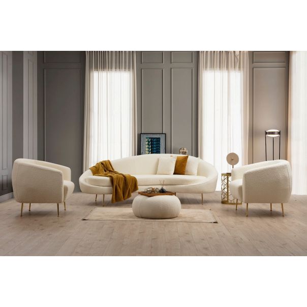 ATELIER DEL SOFA Sofa trosed Eses, krem - 569HLN1116