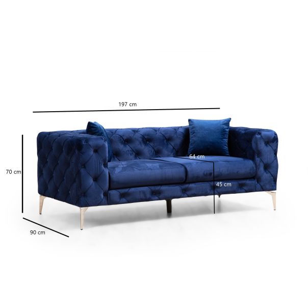 ATELIER DEL SOFA Dvosed Como, tamnoplava - 569HLN1128