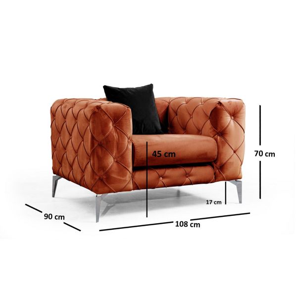 ATELIER DEL SOFA Fotelja Como, narandžasta - 569HLN1130