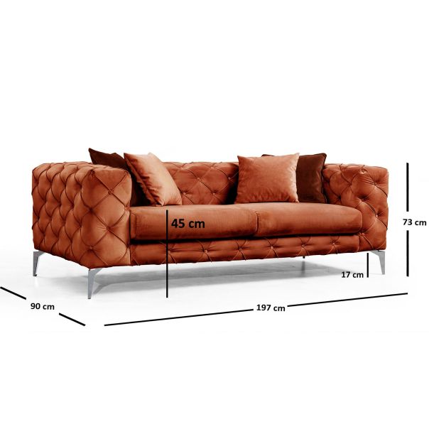 ATELIER DEL SOFA Dvosed Como, narandžasta - 569HLN1131