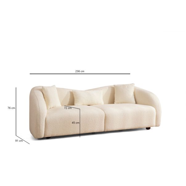 ATELIER DEL SOFA Trosed Venedik, krem - 569HLN1136