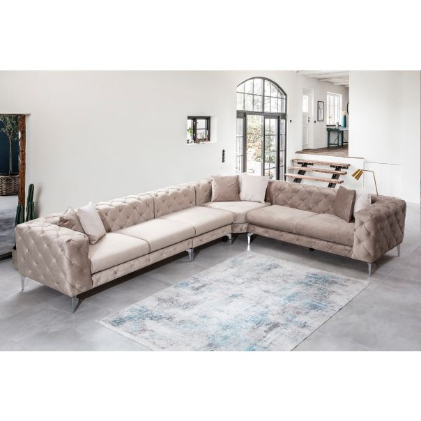 ATELIER DEL SOFA Ugaona garnitura Como, desna, bež - 569HLN1306