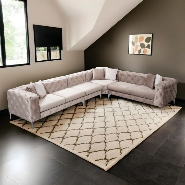 ATELIER DEL SOFA Ugaona garnitura Como, desna, bež - 569HLN1306