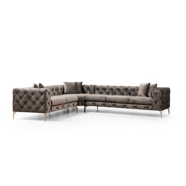 ATELIER DEL SOFA Ugaona garnitura Como, leva, antracit - 569HLN1313