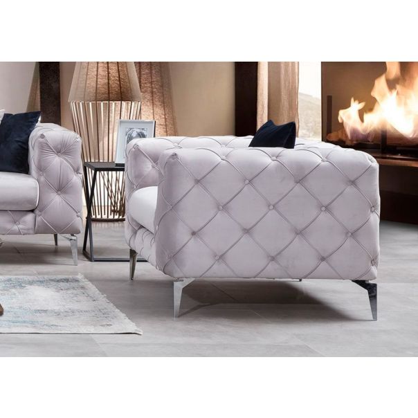 ATELIER DEL SOFA Fotelja Como, svetlosiva - 569HLN1502