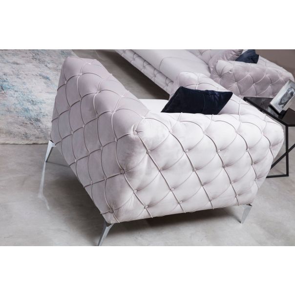 ATELIER DEL SOFA Fotelja Como, svetlosiva - 569HLN1502