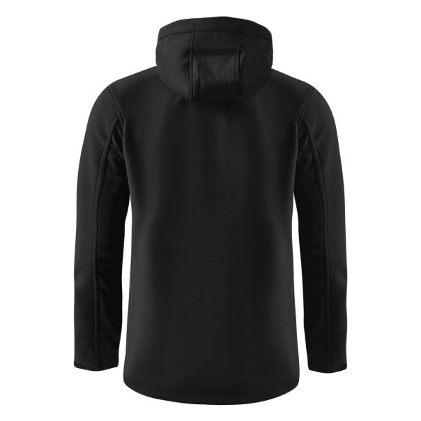 Muška softshell jakna PROTECT – 8.000 mm, kapuljača u kragni, OEKO-TEX, crna – veličina XXL - EP3259247