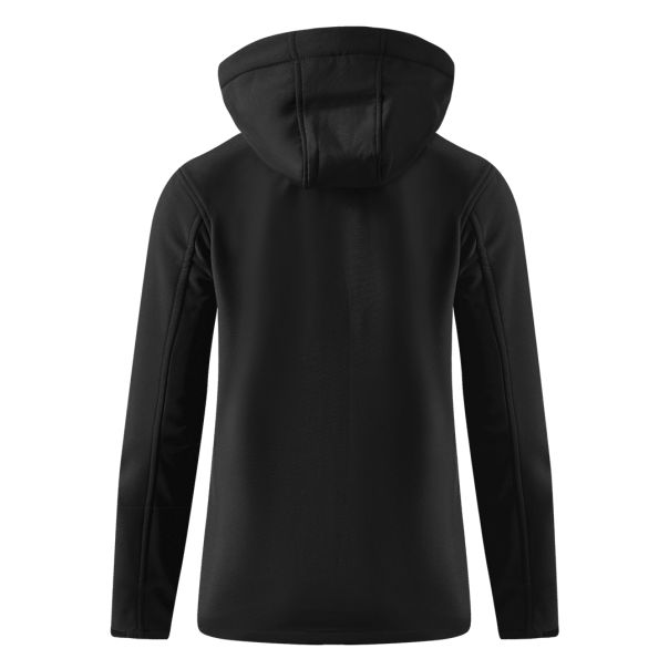 Ženska softshell jakna PROTECT – 8.000 mm, strukirani kroj, podesiva kapuljača, crna – veličina M - EP3259256