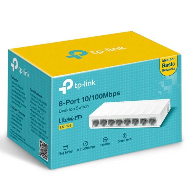 TP LINK Switch TP-LINK LS1008 LiteWave 8xRJ-45 10 100Mbps plastično kućište - LS1008