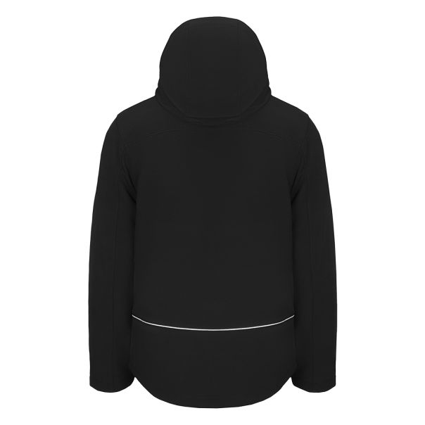 Softshell jakna TROOPER – skidiva štepana kapuljača, 8.000 mm, 6 džepova, crna – veličina M - EP3259322