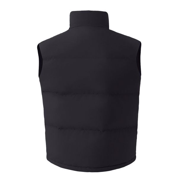 Unisex štepani prsluk HUSKY – lagana termo izolacija, visoka kragna, crni – veličina S - EP3259373