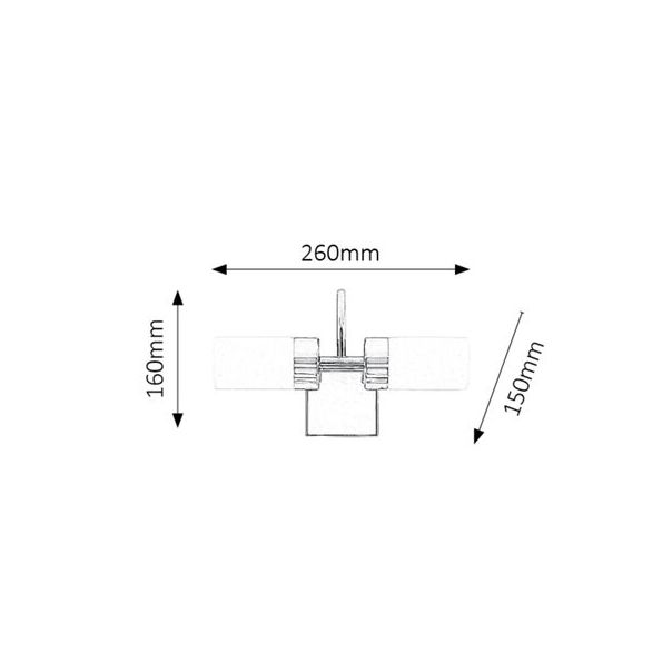 Rabalux Kupatilska rasveta Betty LED 2x 4W hrom (5714) - 5714