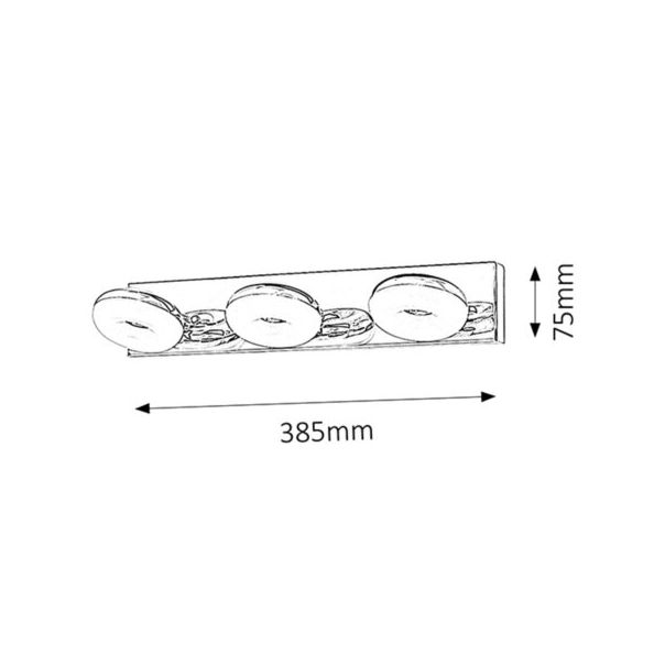 Rabalux Kupatilska rasveta Beata LED 3x 5W hrom (5718) - 5718