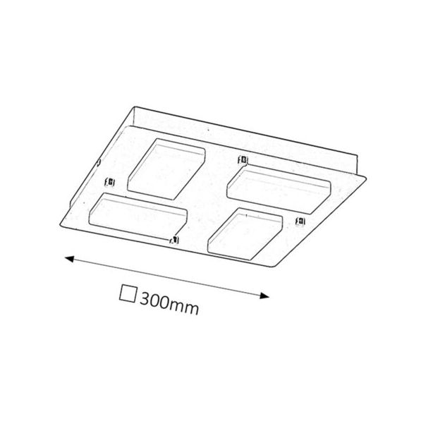 RABALUX Kupatilska rasveta Ruben LED 4X 4,5W - 5725