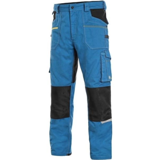 CANIS Radne pantalone do struka Stretch, svetloplava/crna - 57389