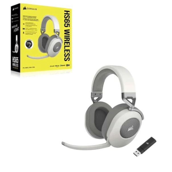 CORSAIR Bežične gejmerske slušalice HS65 CA-9011286-EU2, bela/siva - CA-9011286-EU2