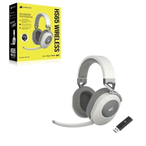 CORSAIR Bežične gejmerske slušalice HS65 CA-9011286-EU2, bela/siva - CA-9011286-EU2