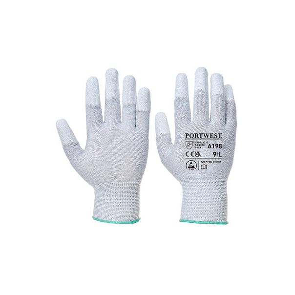 PORTWEST Rukavice A198 Antistatik rukavice sa PU premazom na vrhovima prstiju - 62334