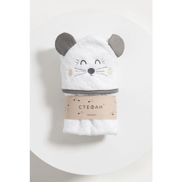 STEFAN Peškir sa kapuljačom 60x120cm Miš - 576-mis