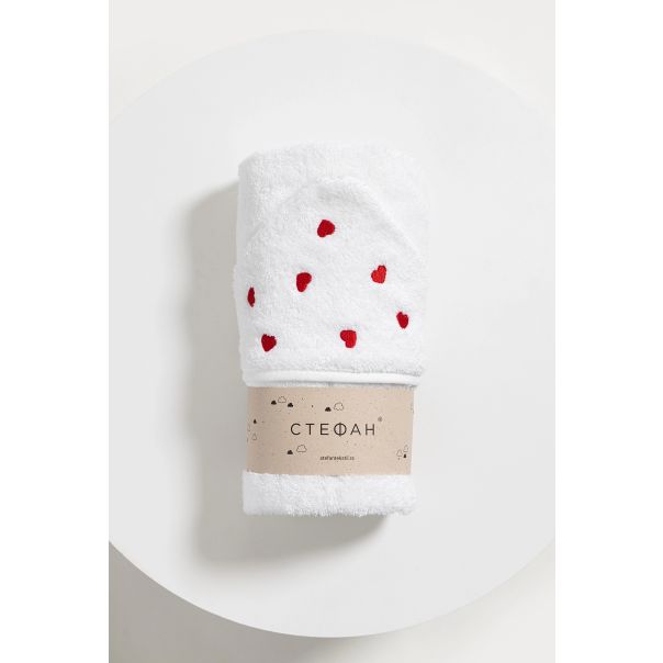 STEFAN Peškir sa kapuljačom 60x120 Srce - 576-srce