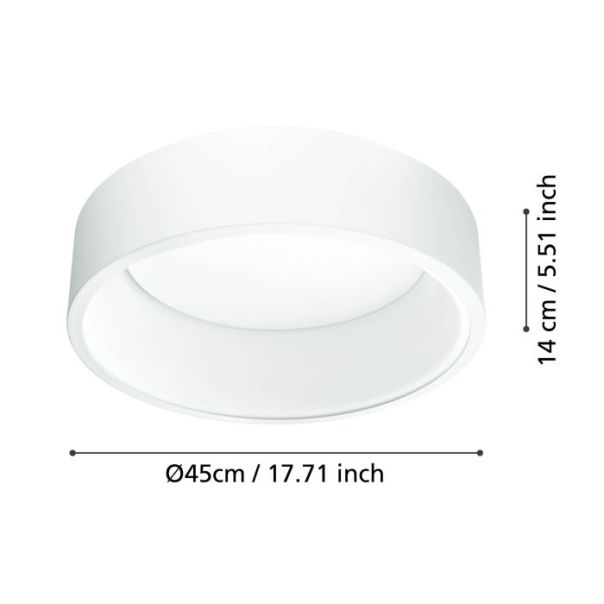 EGLO Plafonjera Marghera 1 LED 25,5W 3000K, toplo bela - 39286