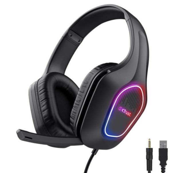 TRUST Gaming slušalice GXT416 ZIROX LED, crna - 25331-1