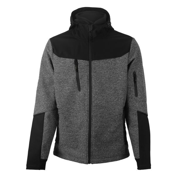 Softshell jakna PANTHER GREY sa kapuljačom, crna – veličina 3XL - EP3258487