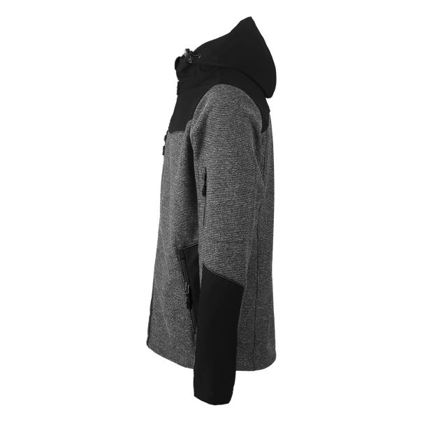 Softshell jakna PANTHER GREY sa kapuljačom, crna – veličina M - EP3258475