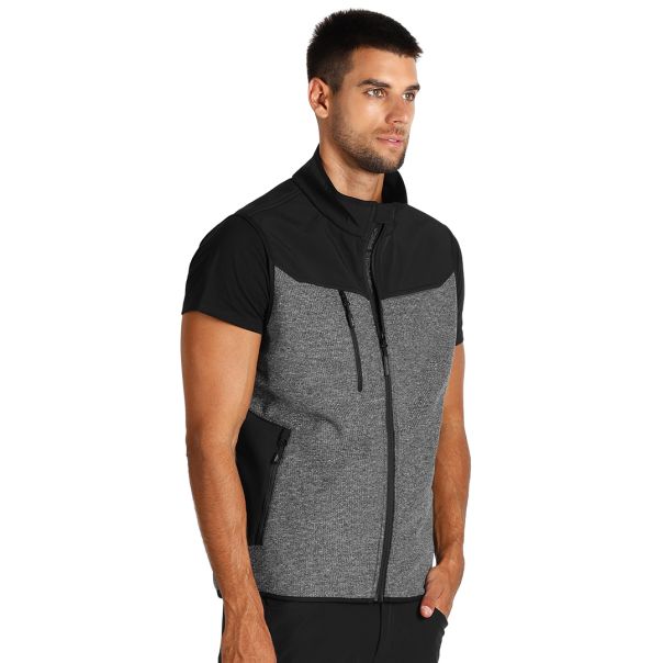 Softshell prsluk PANTHER GREY – membrana 5.000 mm, polar postava, YKK, crni – veličina XL - EP3258463