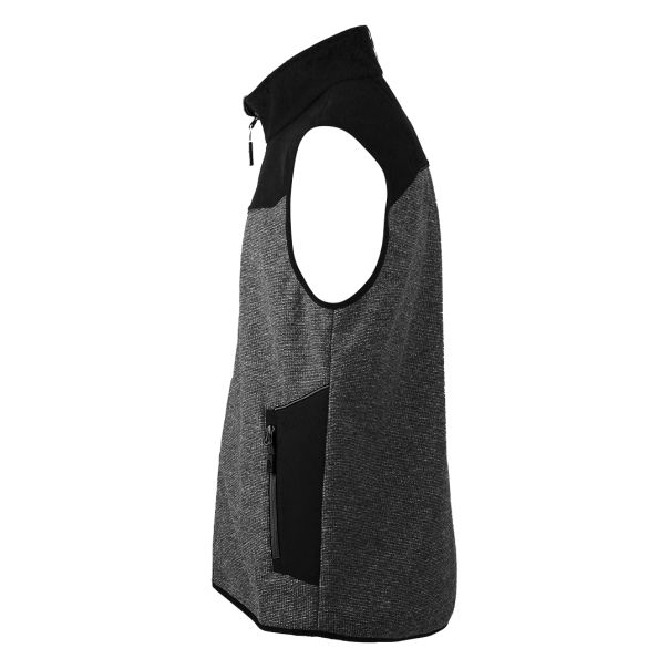 Softshell prsluk PANTHER GREY – membrana 5.000 mm, polar postava, YKK, crni – veličina XL - EP3258463