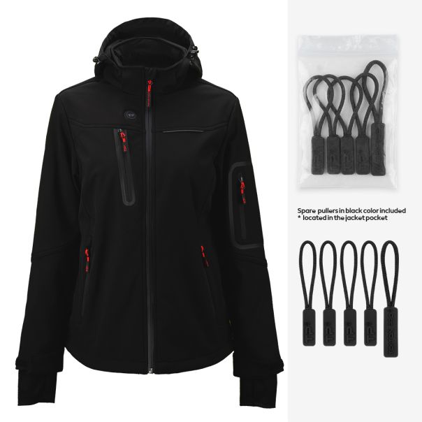 Ženska softshell jakna sa grejanjem PANTHER THERMO, crna – veličina L - EP3258391