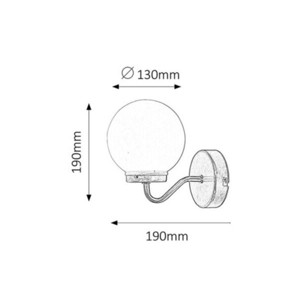 Rabalux Kupatilska rasveta Togo E14 1x MAX 40W bela (5827) - 5827-1