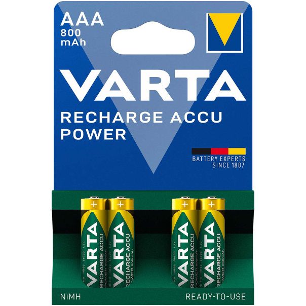 VARTA Punjiva baterija AAA NiMH 800mAh HR03, 4 kom (cena po komadu) - 45731