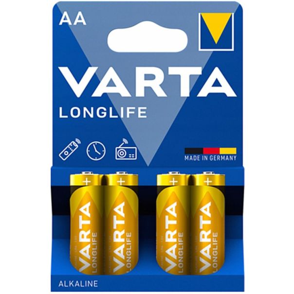 VARTA Baterija alkalna AA 1.5V LR6 MN1500 Longlife, 4 kom (cena po komadu) - 45716
