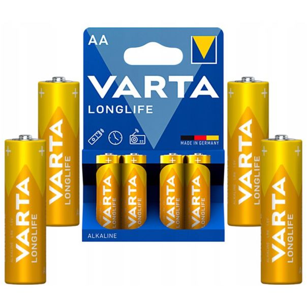 VARTA Baterija alkalna AA 1.5V LR6 MN1500 Longlife, 4 kom (cena po komadu) - 45716