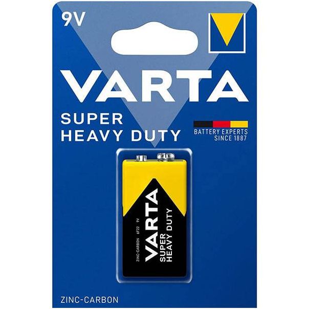 VARTA Baterija 9V 6F22 Superlife, cink-karbon, 1 kom - 45722
