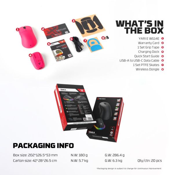 FANTECH Mis Wireless Gaming WG14E Yari E Pink - EP3093806