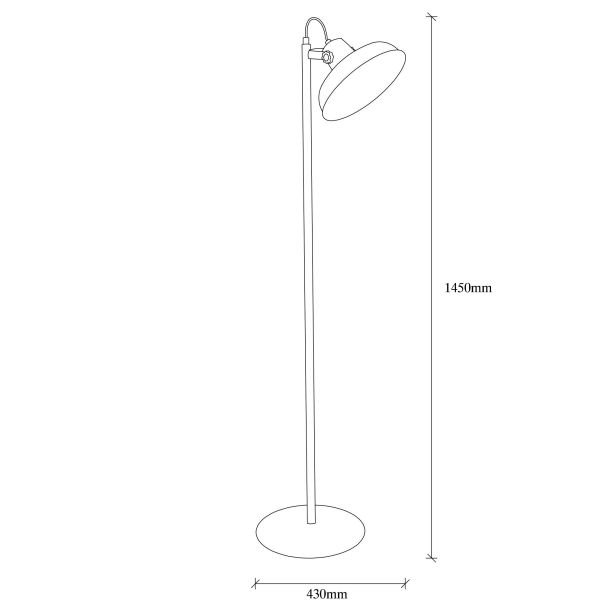 OPVIQ Podna lampa Lik 4036, crna - EP3008603