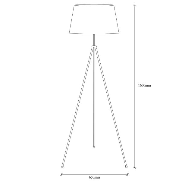 OPVIQ Podna lampa Tripod 4053, crna/braon - EP3008606