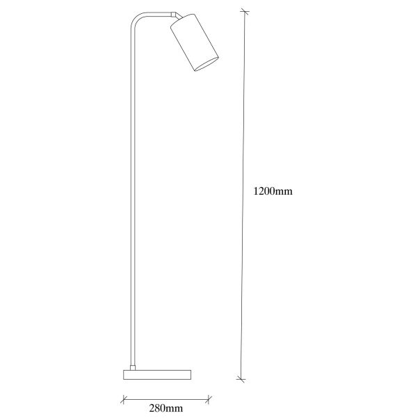 OPVIQ Podna lampa Emek 4081, crna/zlatna - EP3008612