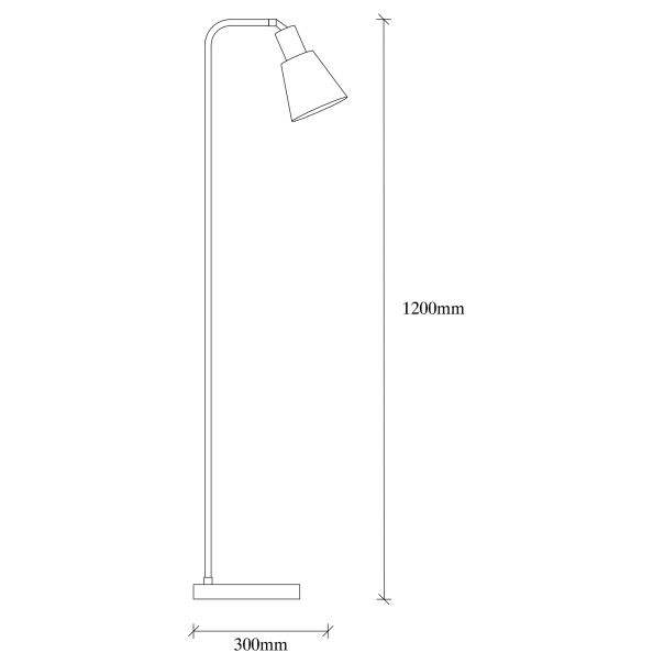 OPVIQ Podna lampa Emek 4086, crna/zlatna - EP3008615