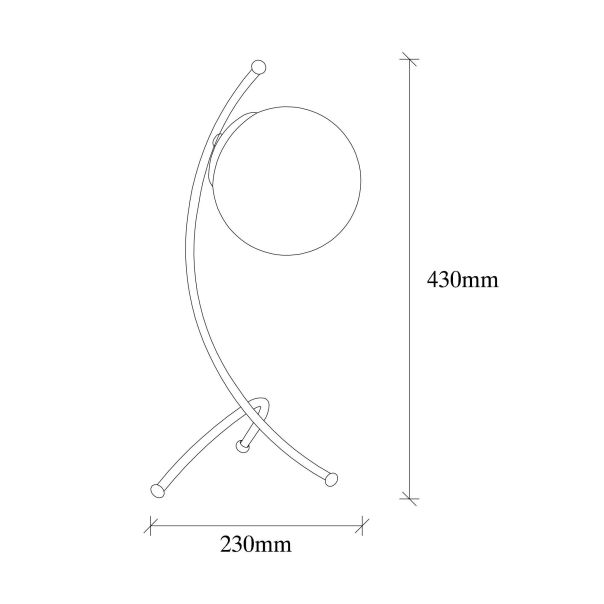 OPVIQ Stona lampa Yay 5013, braon/bela - EP3008660