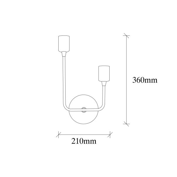 OPVIQ Zidna lampa Dolma 3081, crna/zlatna - EP3008678