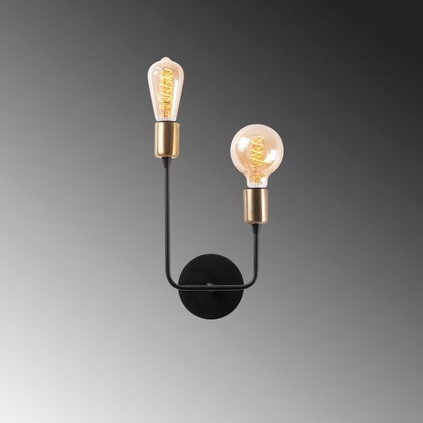 OPVIQ Zidna lampa Dolma 3081, crna/zlatna - EP3008678
