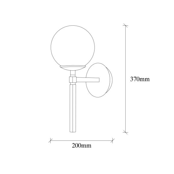 OPVIQ Zidna lampa Gondol 3041, crna/bela - EP3008690