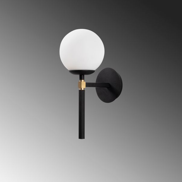 OPVIQ Zidna lampa Gondol 3041, crna/bela - EP3008690