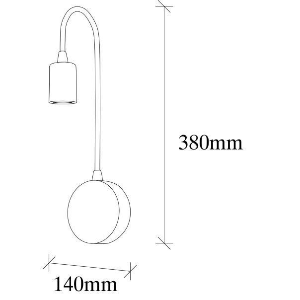 OPVIQ Zidna lampa Baston 3281, zlatna - EP3008780
