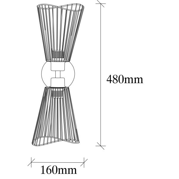 OPVIQ Zidna lampa Zeyno 3295, crna - EP3008789
