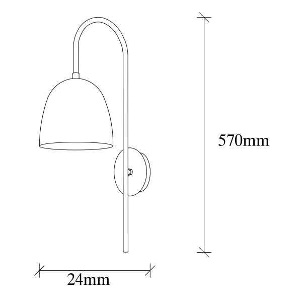 OPVIQ Zidna lampa Tattoo 3321, crna/zlatna - EP3008807