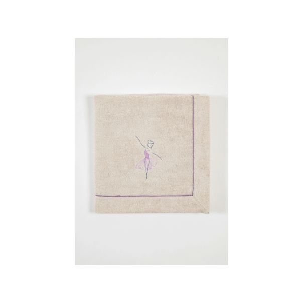 STEFAN Pokrivač od frotira sa vezom 80x120cm - 585-balerina